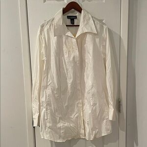 Dialogue Cream Button-Up Blouse